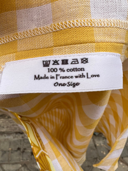 PAOLINA. Vestido cuadros y estampado abotonado. TU (S/M)