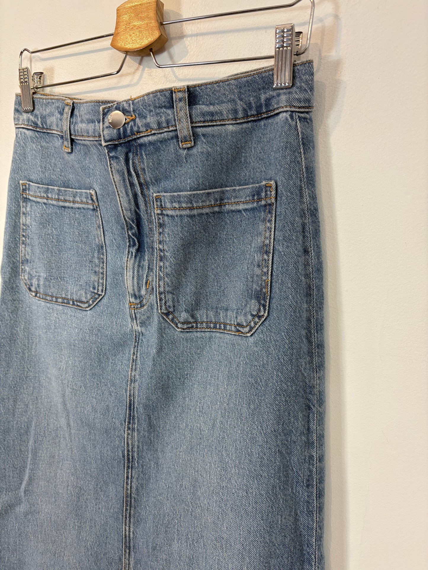 ZARA. Falda denim larga. T S