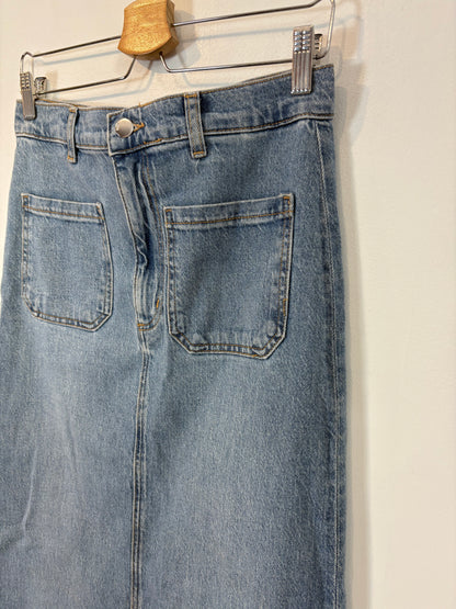 ZARA. Falda denim larga. T S