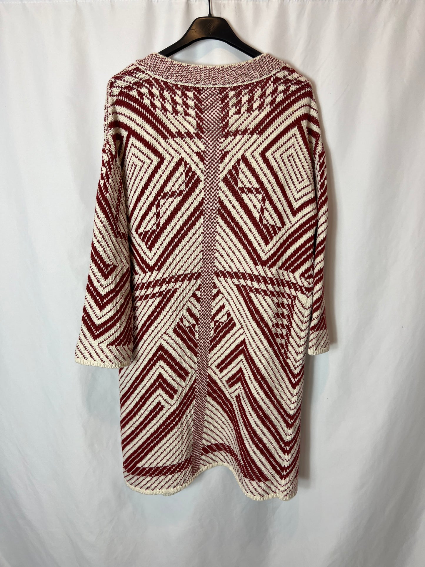 MASSIMO DUTTI. Kimono bicolor punto