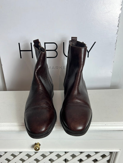 MIMAO. Botones marrones piel. T 38