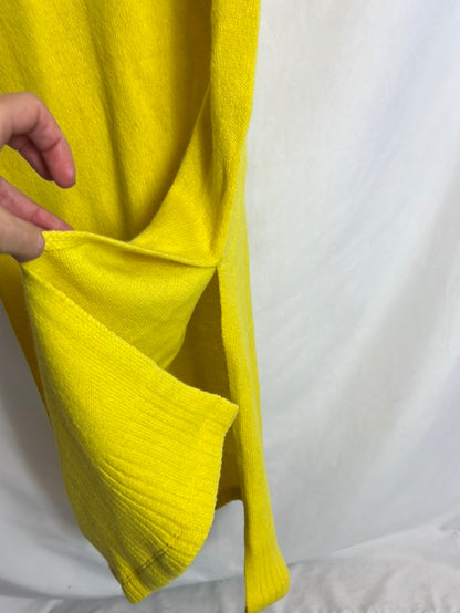 MASSIMO DUTTI. Vestido punto amarillo T.s