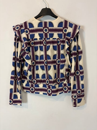 ODILE. Blusa estampada cruzada