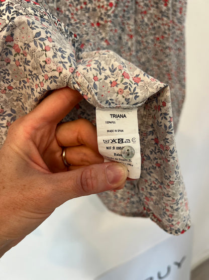 TRIANA BY C. Blusa flores cuello volante T.s