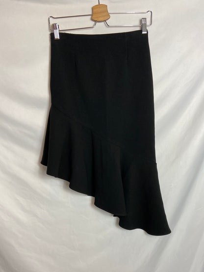 STRADIVARIUS. Falda asimétrica volantes T.34