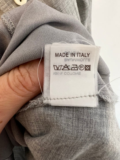 BRUNELLO CUCINELLI. Double-layered gray silk shirt. TM