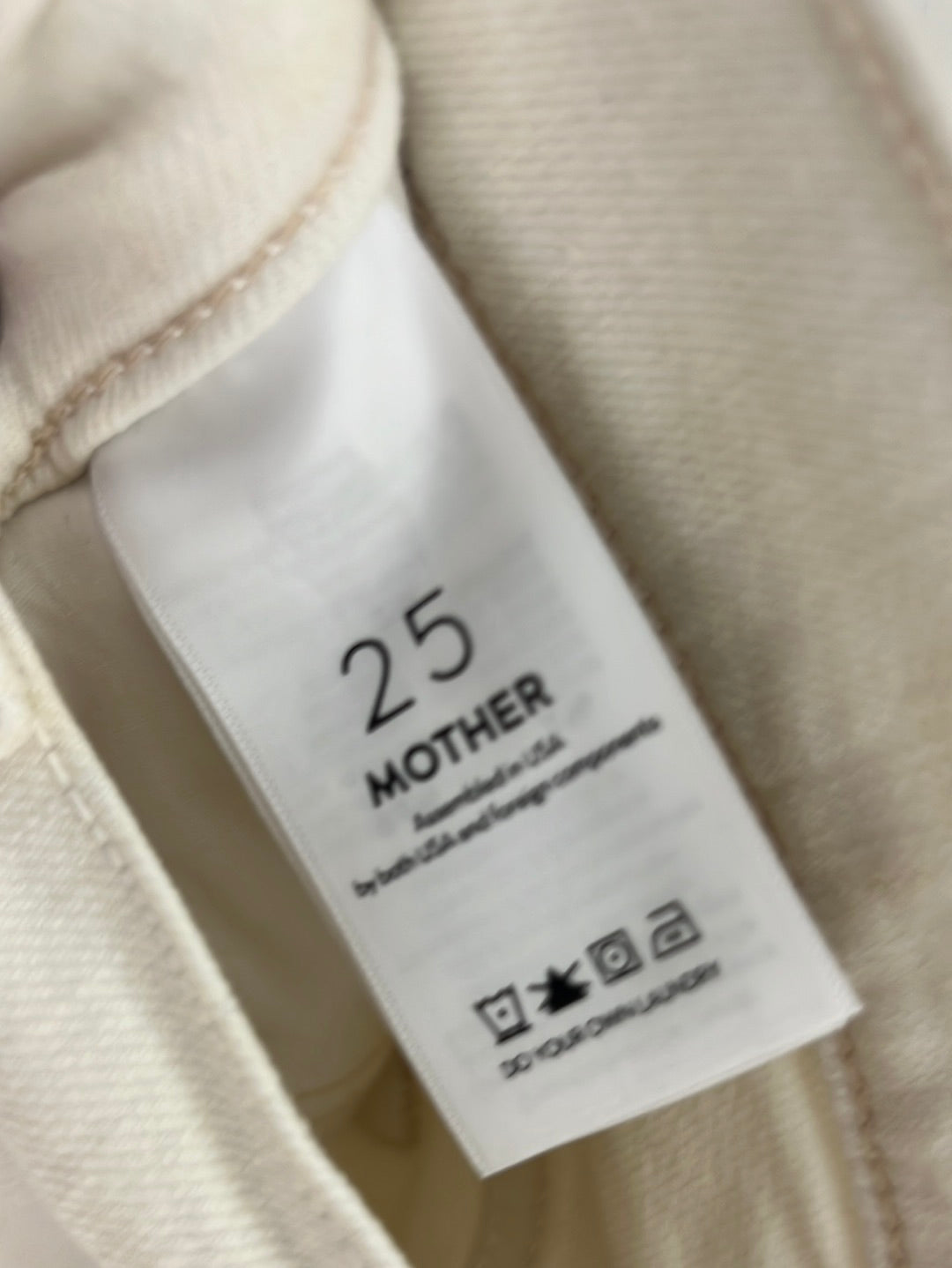MOTHER. Stretch ecru denim. T 25(36)