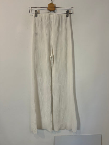 STORETS. Pantalón blanco plisado Ts/m