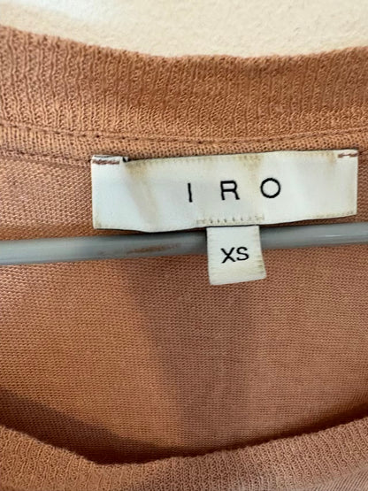 IRO. Camiseta lino rosa empolvado
