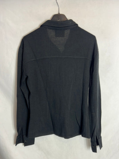 ROBERTO VERINO. Camisa negra lana. T 38