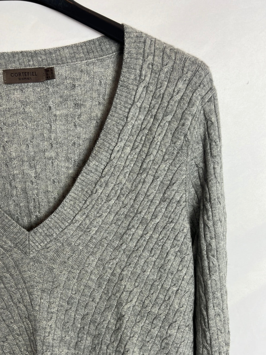 CORTEFIEL. Jersey gris ochos T.xl