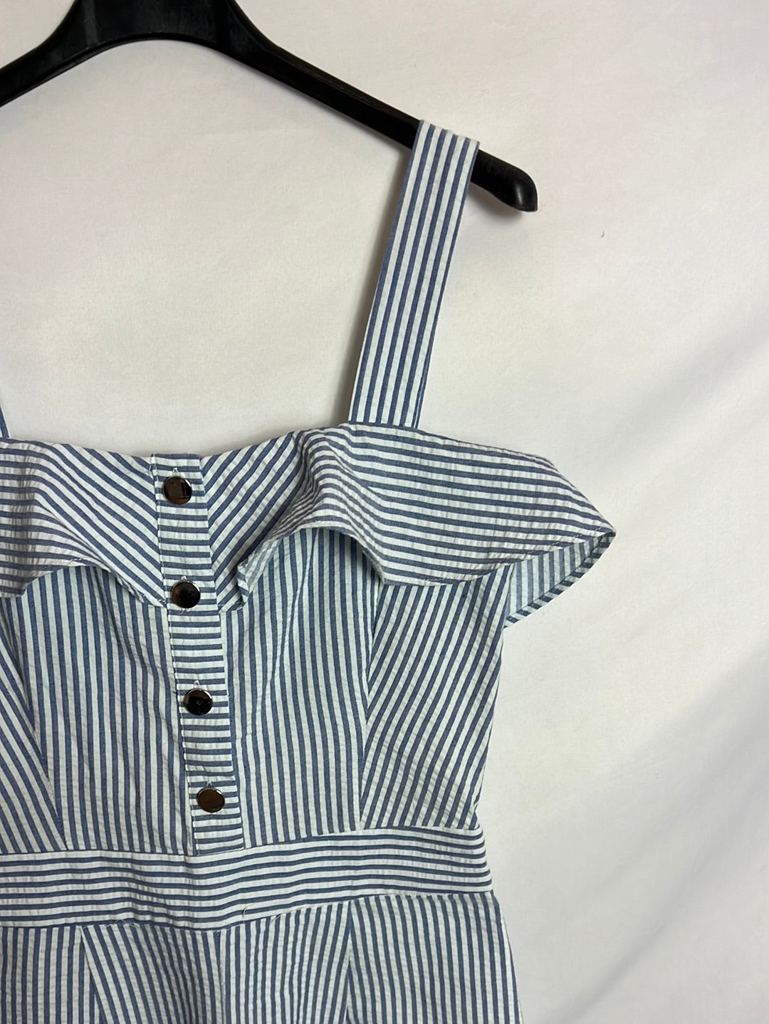 ZARA. Mono culotte rayas textura. T S