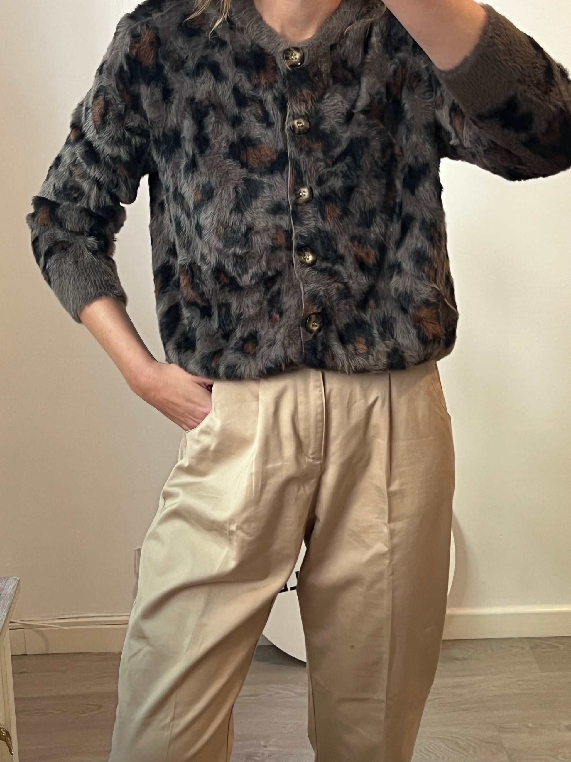 Cárdigan textura animal T XL – Hibuy market