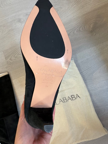 MALABABA. Botas altas negras piel