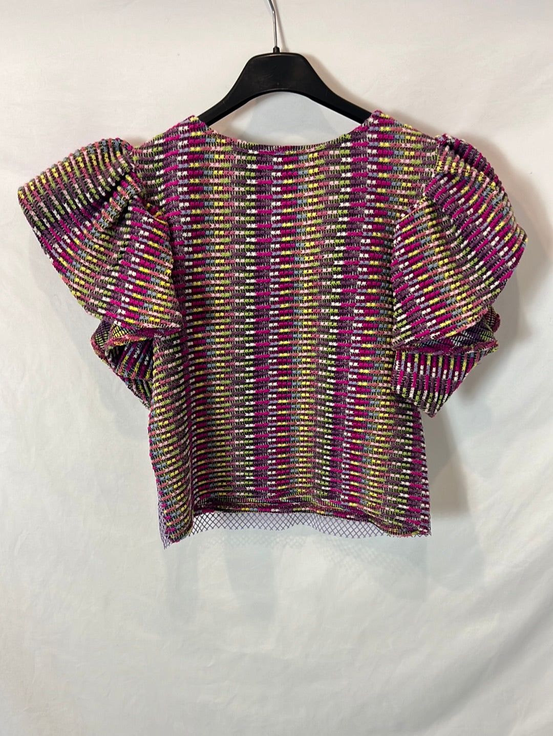 UTERQÜE. Top punto colores y pedrería. T S