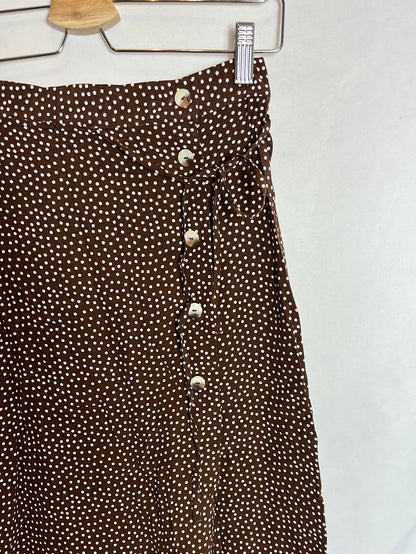 MANGO. Falda midi lunares T.xs