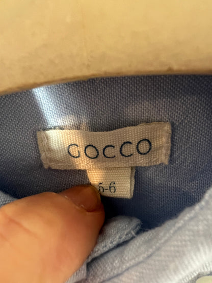 GOCCO. Camisa azul algodón. T 5-6 años