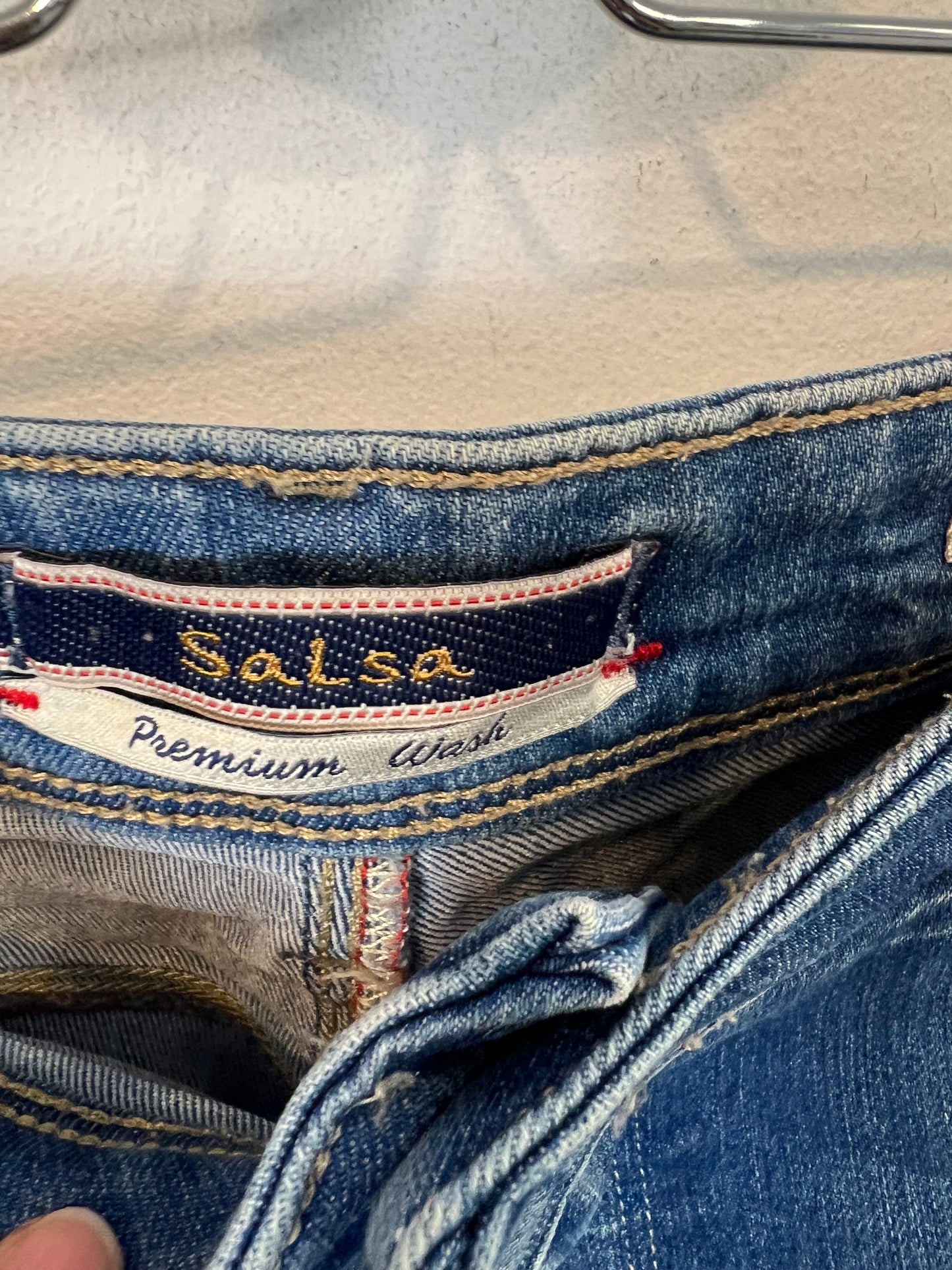 SALSA. Distressed skinny denim. Size 36