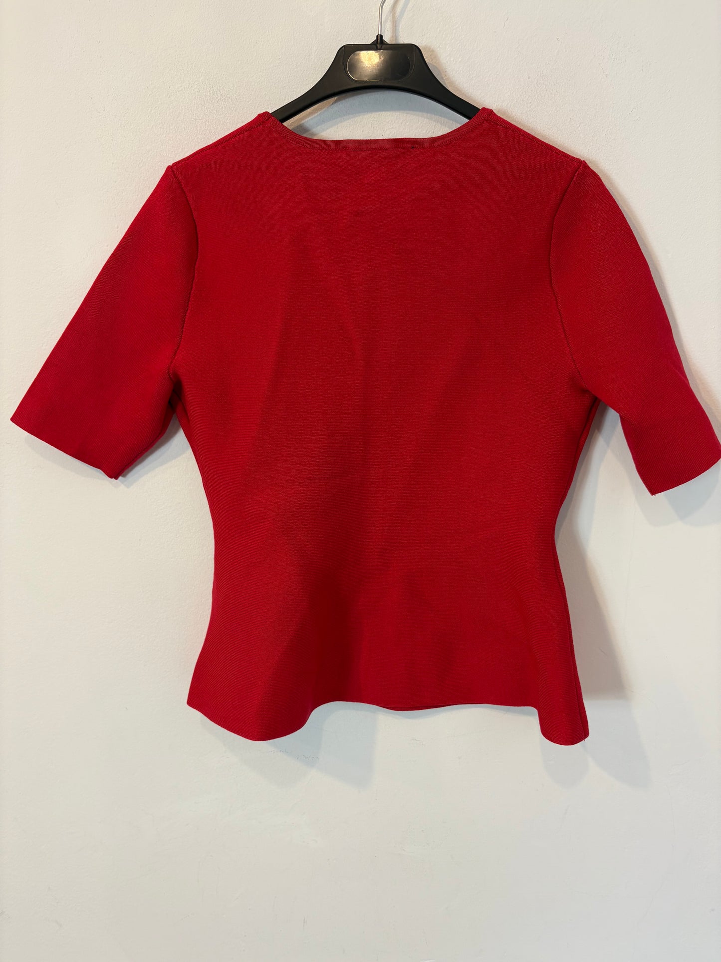 ZARA. Top rojo punto elástico