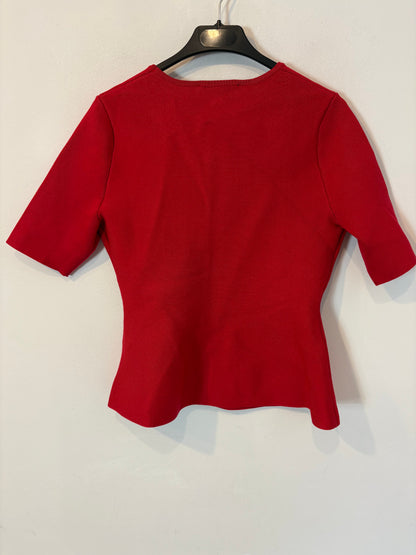 ZARA. Top rojo punto elástico