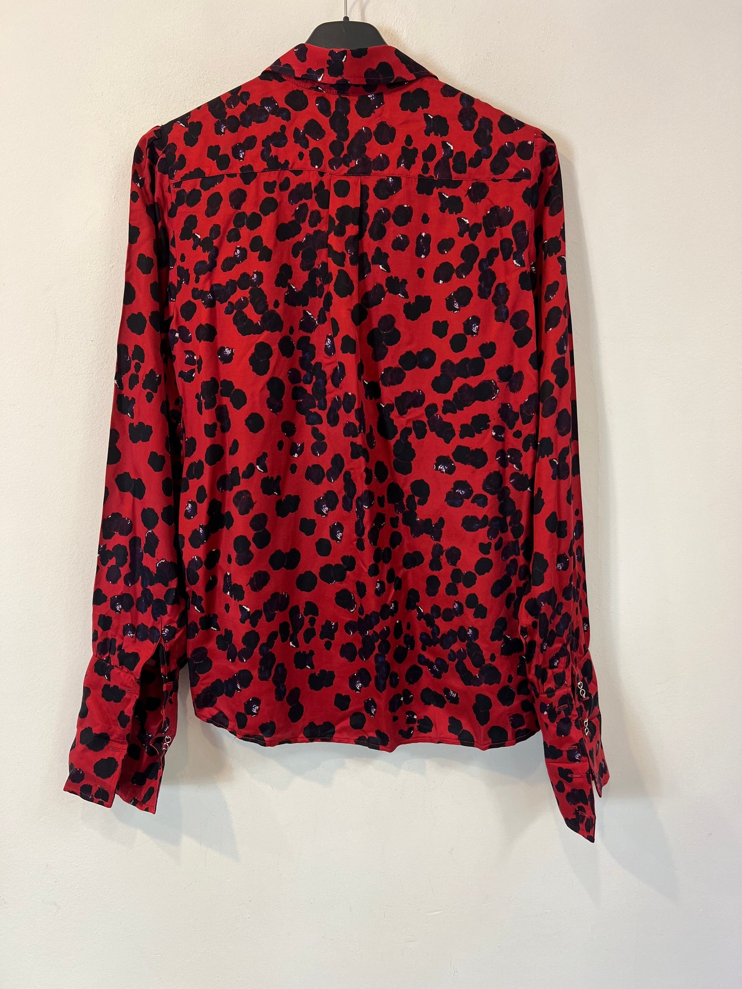 INTROPIA. Red printed blouse, size 38