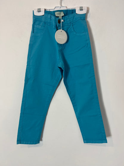 Pompom Hat. Turquoise stretch pants. Size 5 years