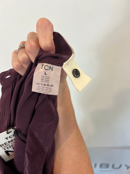 TCN. Bordeaux fluid jumpsuit Tl