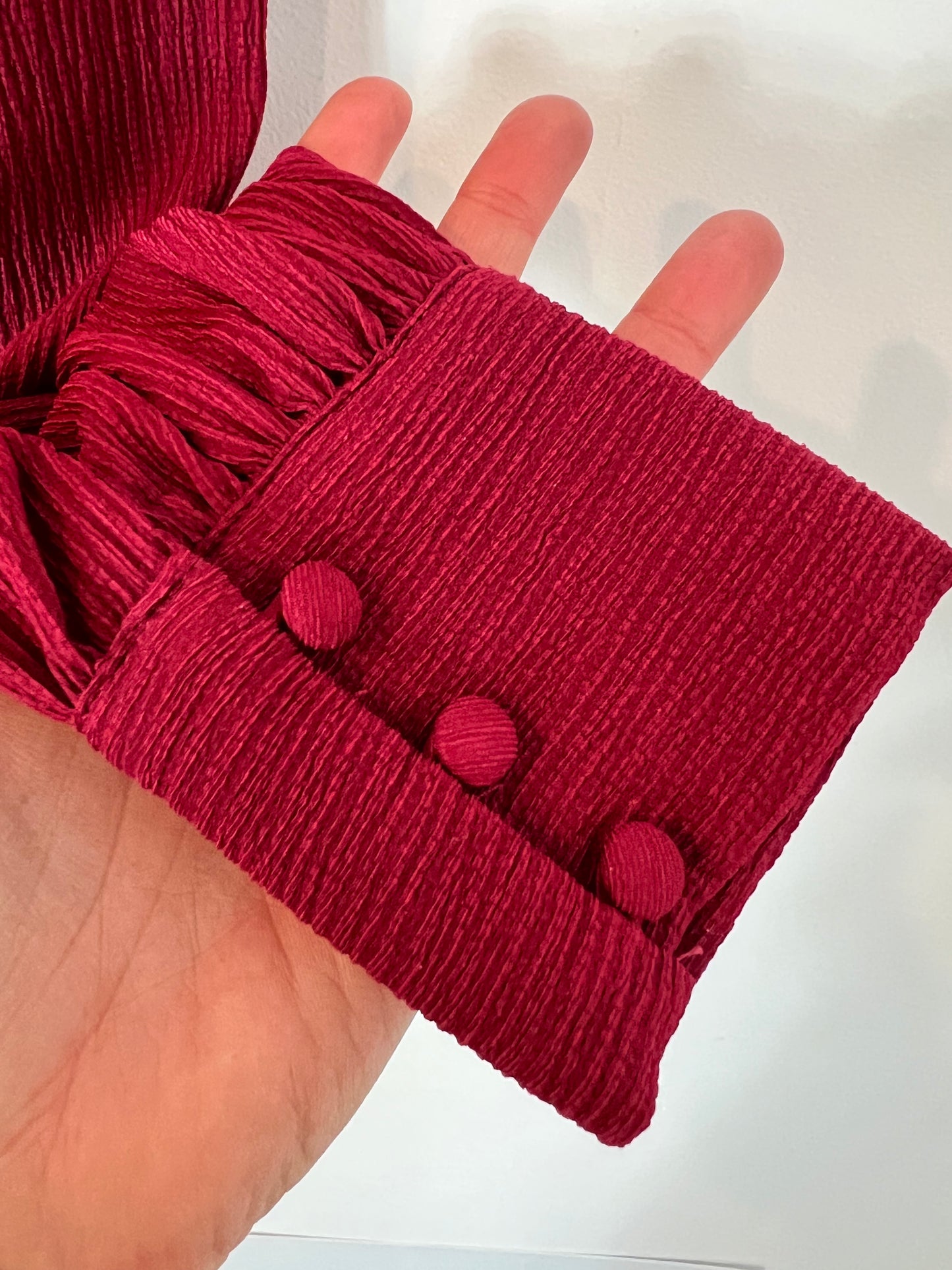 POLIN ET MOI. Burgundy Ts texture top