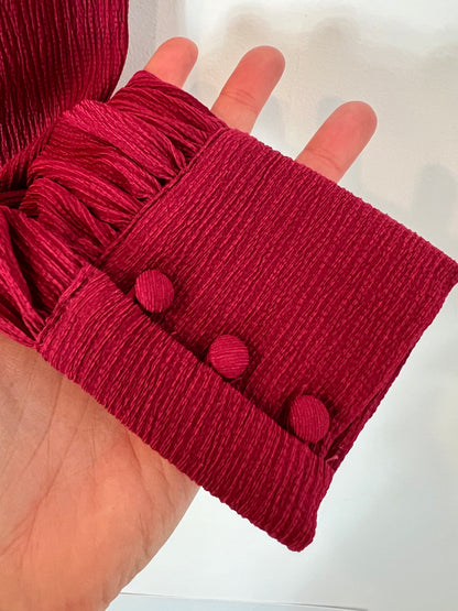 POLIN ET MOI. Burgundy Ts texture top