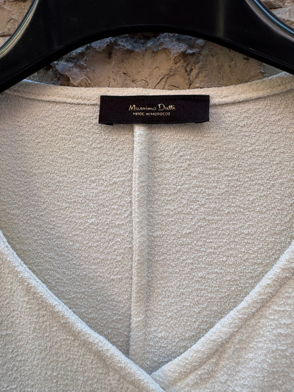 MASSIMO DUTTI. Chaqueta fluida color crudo