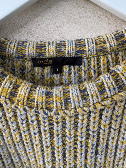 MAJE. Jersey jaspeado cuello redondo lana
