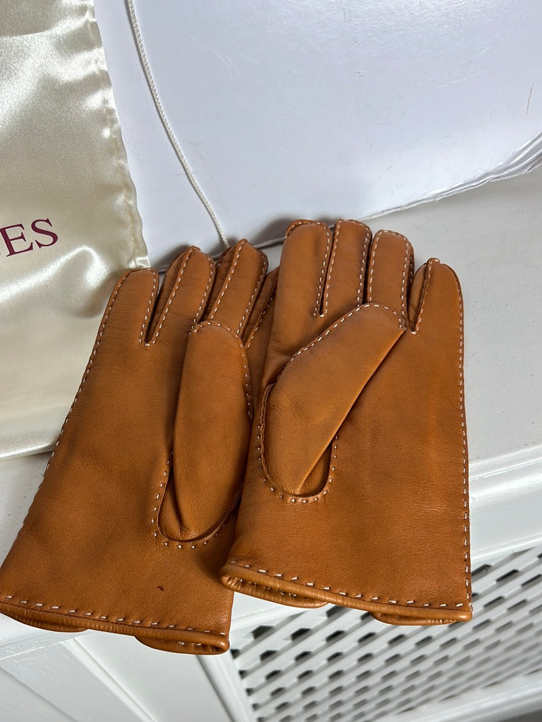 ULISSES. Guantes piel camel. T 7