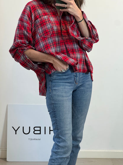 ISABEL MARANT. Camisa cuadros cuello volante