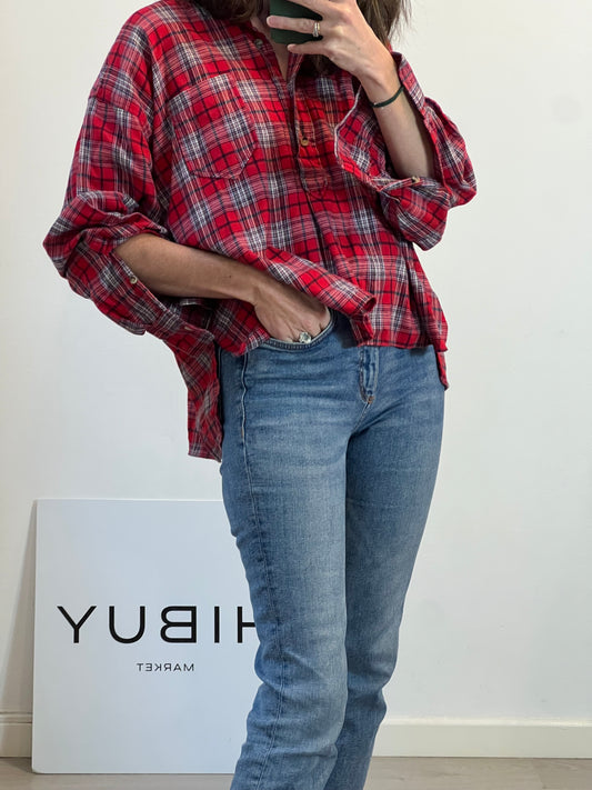 ISABEL MARANT. Camisa cuadros cuello volante