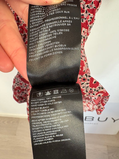BA&SH. Vestido estampado fruncidos