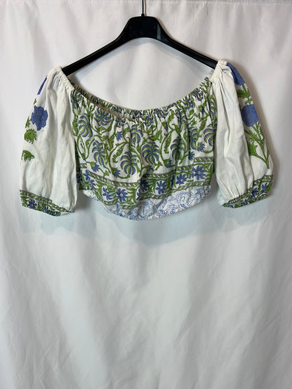 JULIET DUNN LONDON. Bermuda shorts and printed top total look. Size 2 (38)