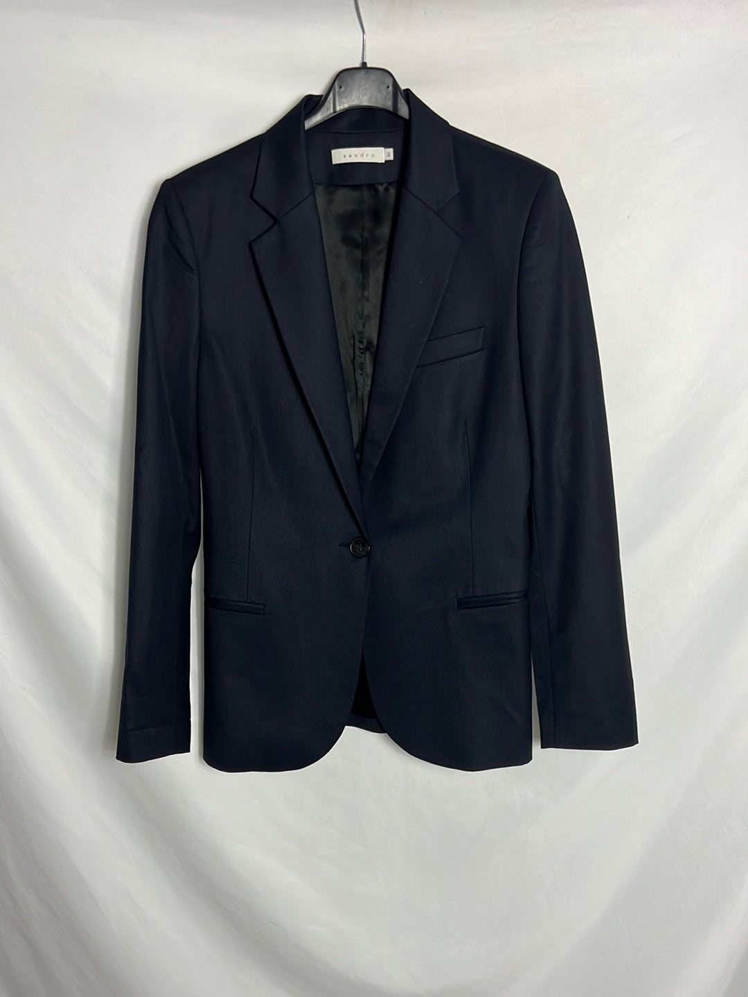 SANDRO. Navy blue blazer. T 42 (L)