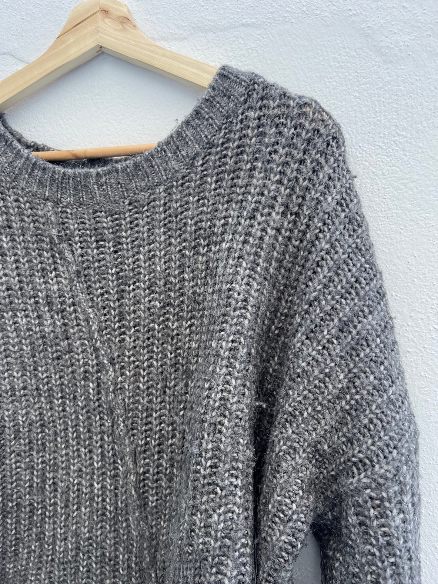 ZARA. Jersey gris jaspeado