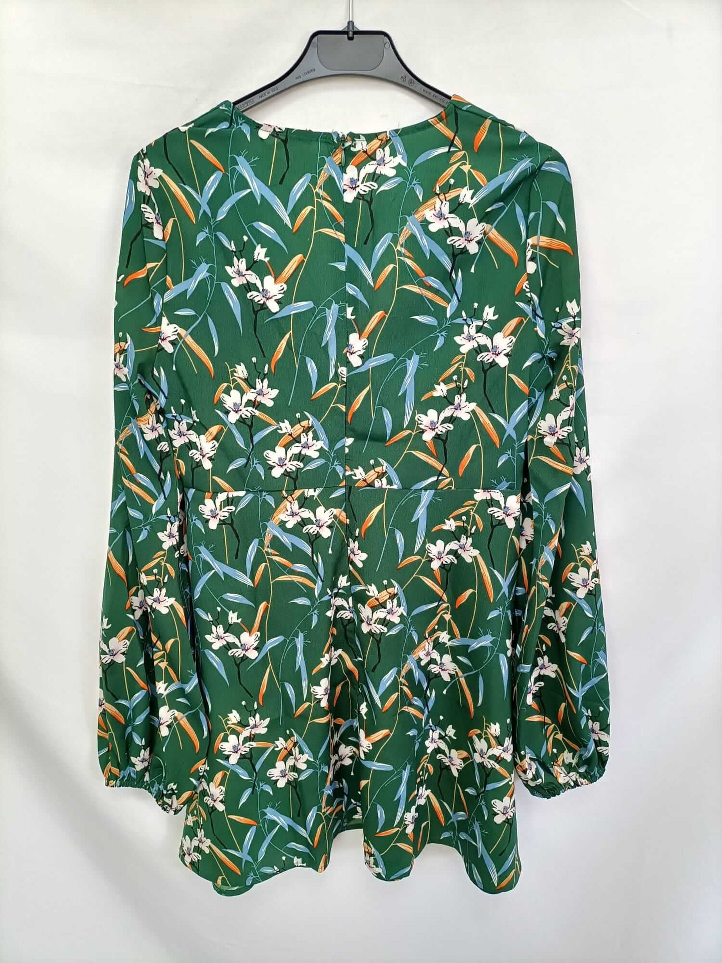 ABICYCLETTE. Vestido verde flores T.s