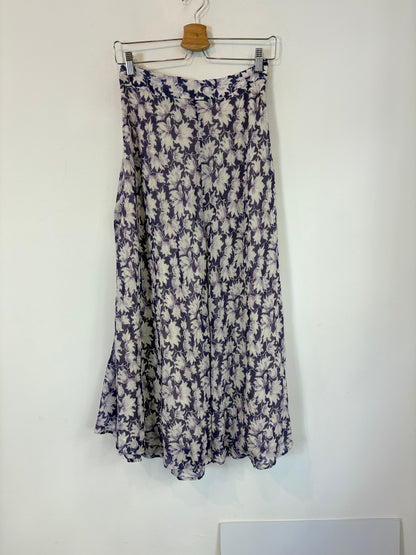 MASSCOB. Falda midi estampada vuelo