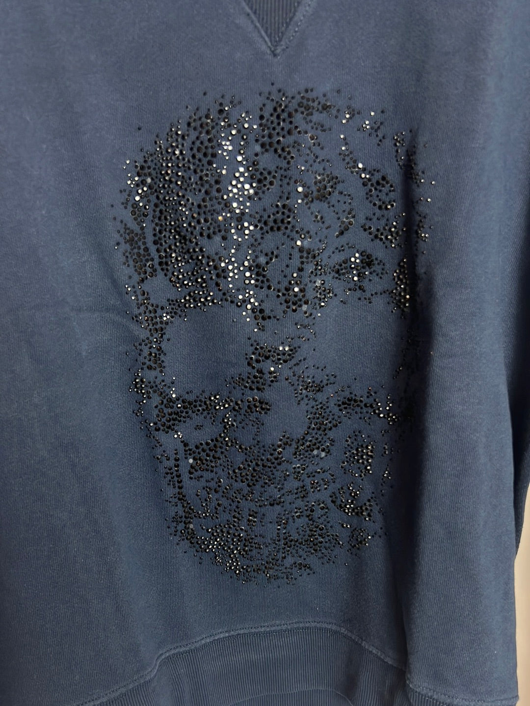 ZADIG&VOLTAIRE . Sudadera azul logo pedrería negra. T M