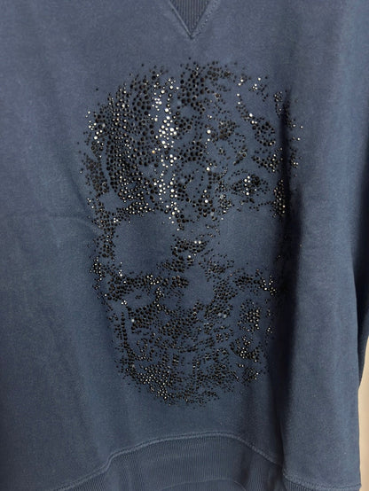 ZADIG&VOLTAIRE . Sudadera azul logo pedrería negra. T M