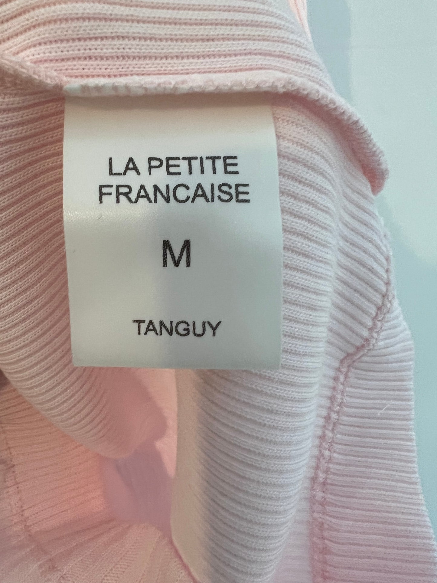 LA PETITE FRANÇAISE. Top canalé rosa T.m