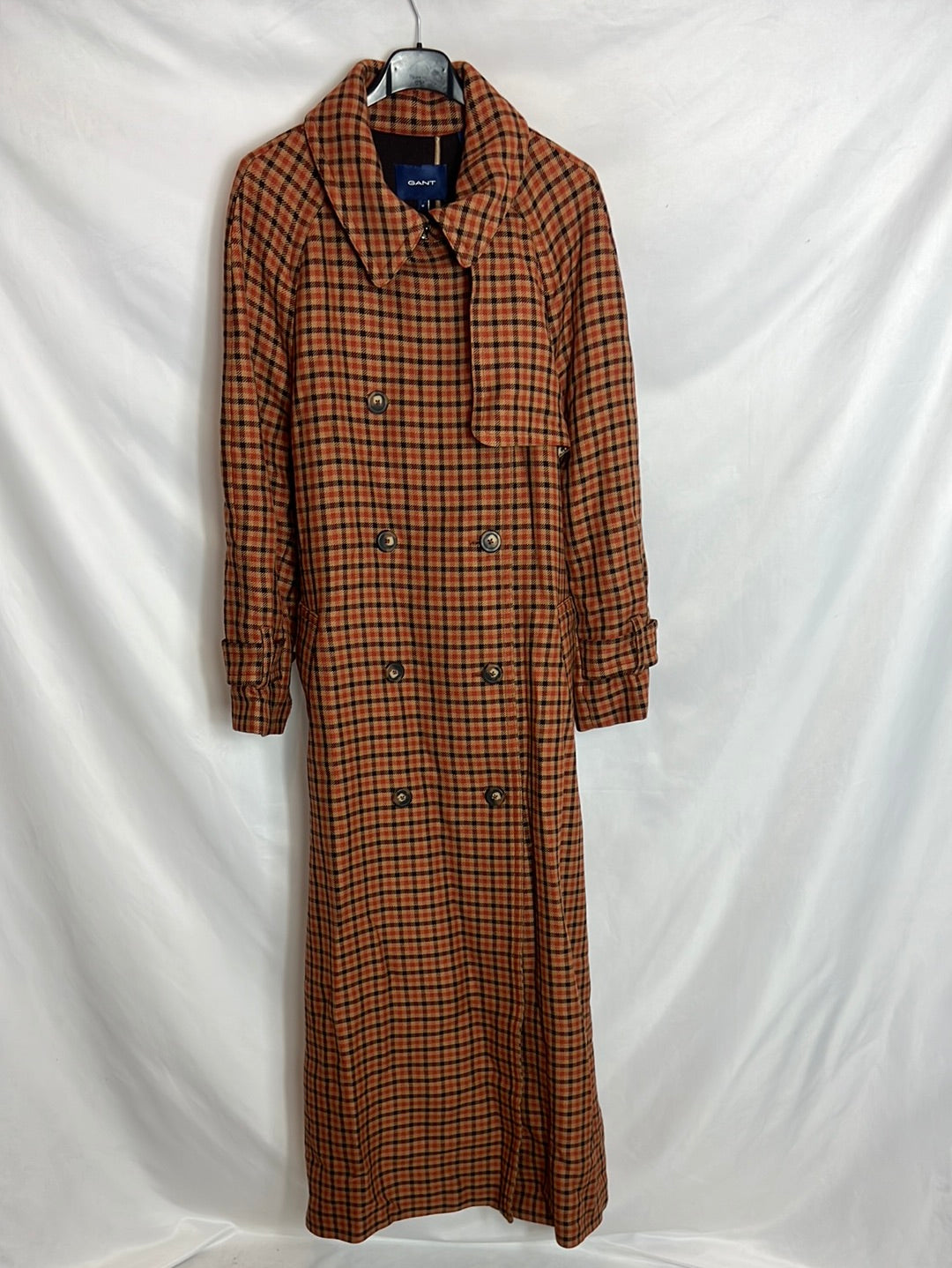 GANT. Long checked coat. TM