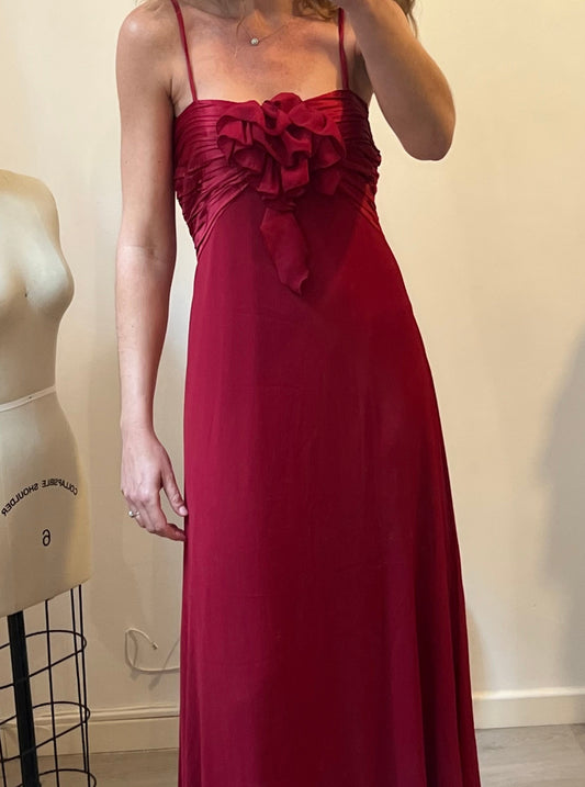 OTRAS.Vestido rojo largo tirantes T.M