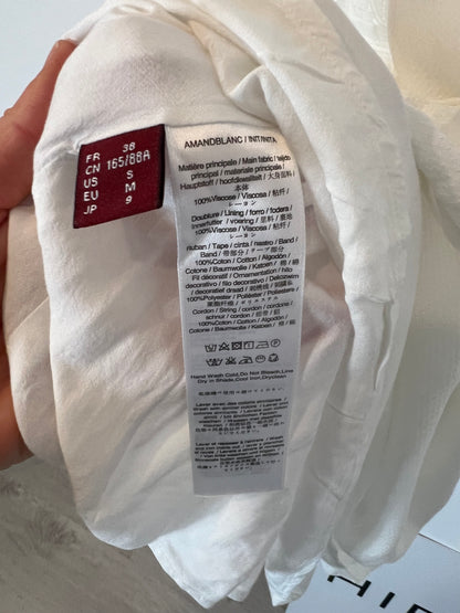 COMPTOIR DES COTONNIERS. Flowing white embroidered dress. Size 38