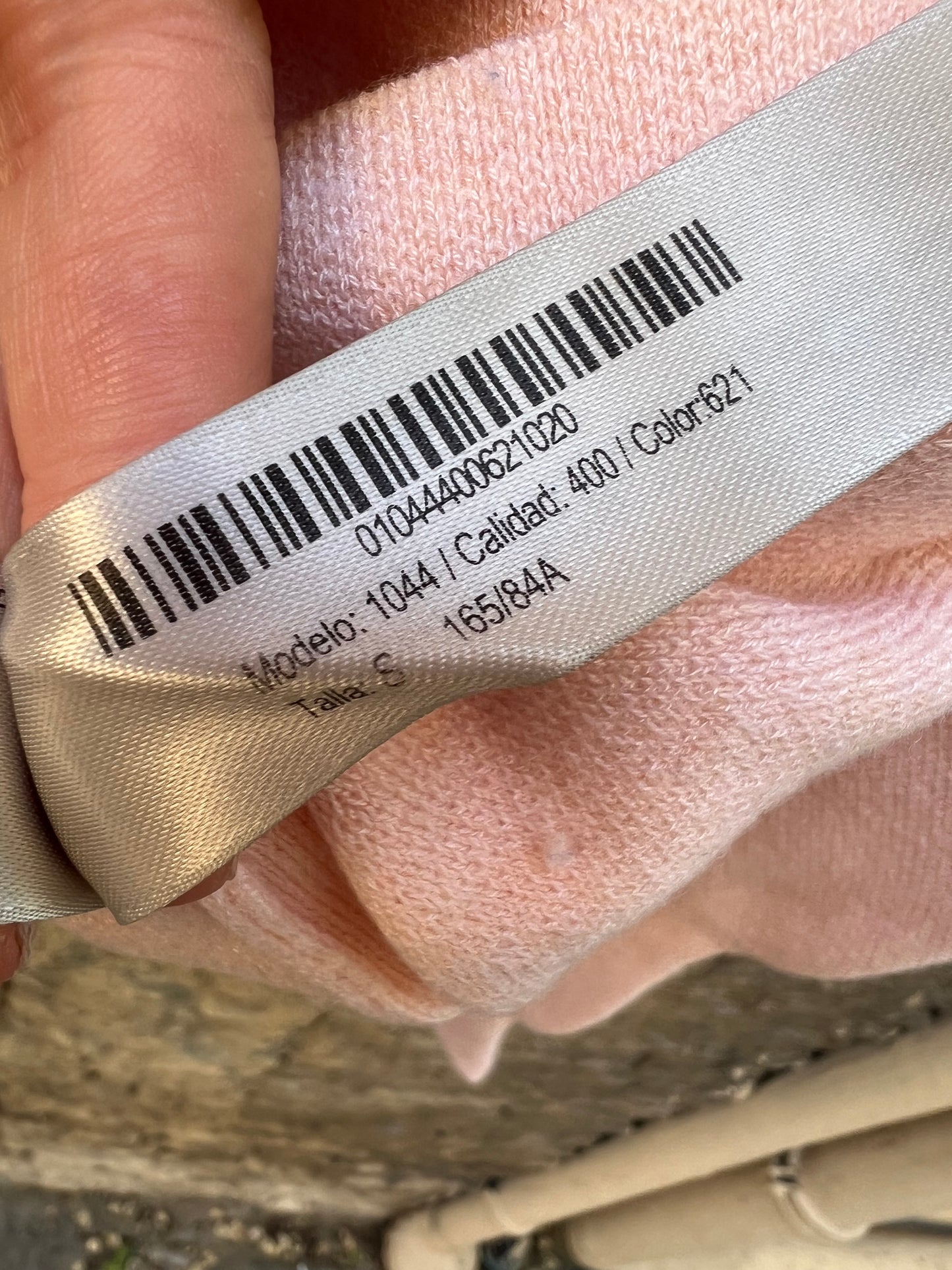 UTERQÜE. Jersey rosa polero con lana. T S