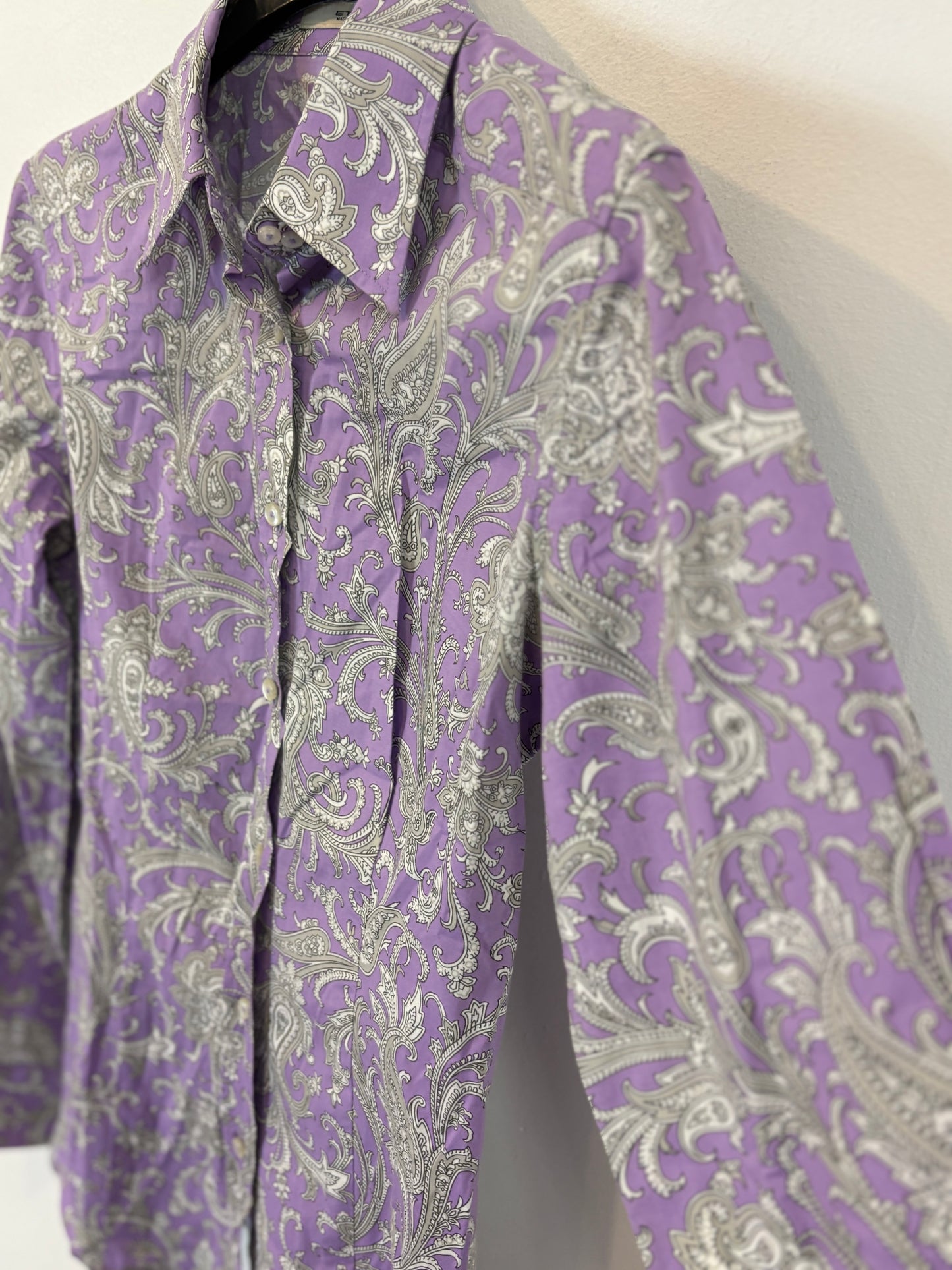 ETRO. Camisa estampada malva. T 40 (36)