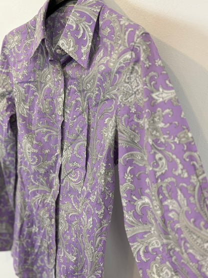 ETRO. Camisa estampada malva. T 40 (36)