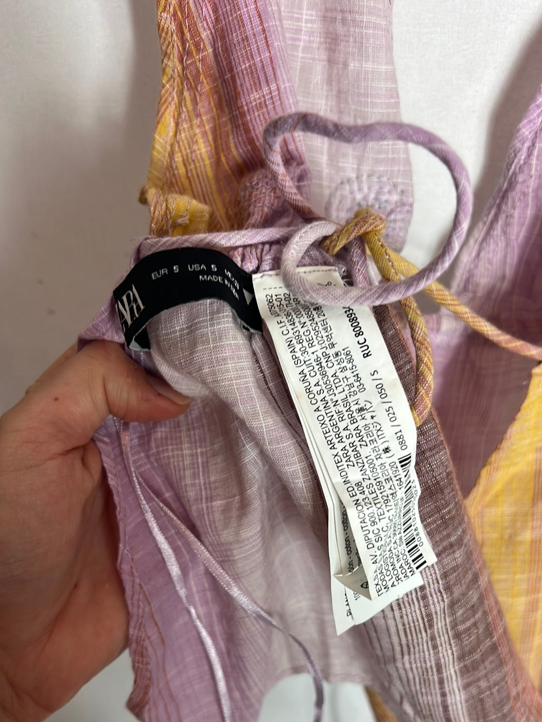 ZARA. Top apertura espalda colores. T S